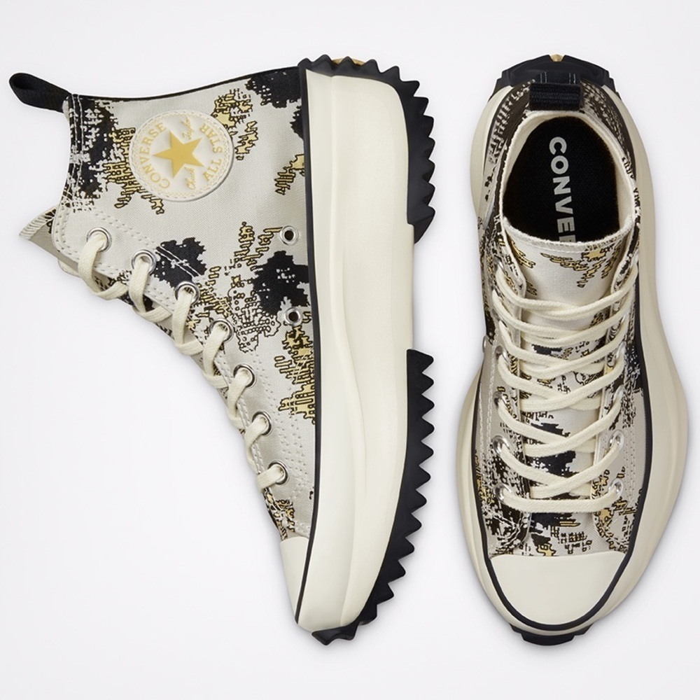NWOT CONVERSE Run Star Hike High Floral Jacquard Fusion Sneakers, Size 8 - Picture 3 of 12